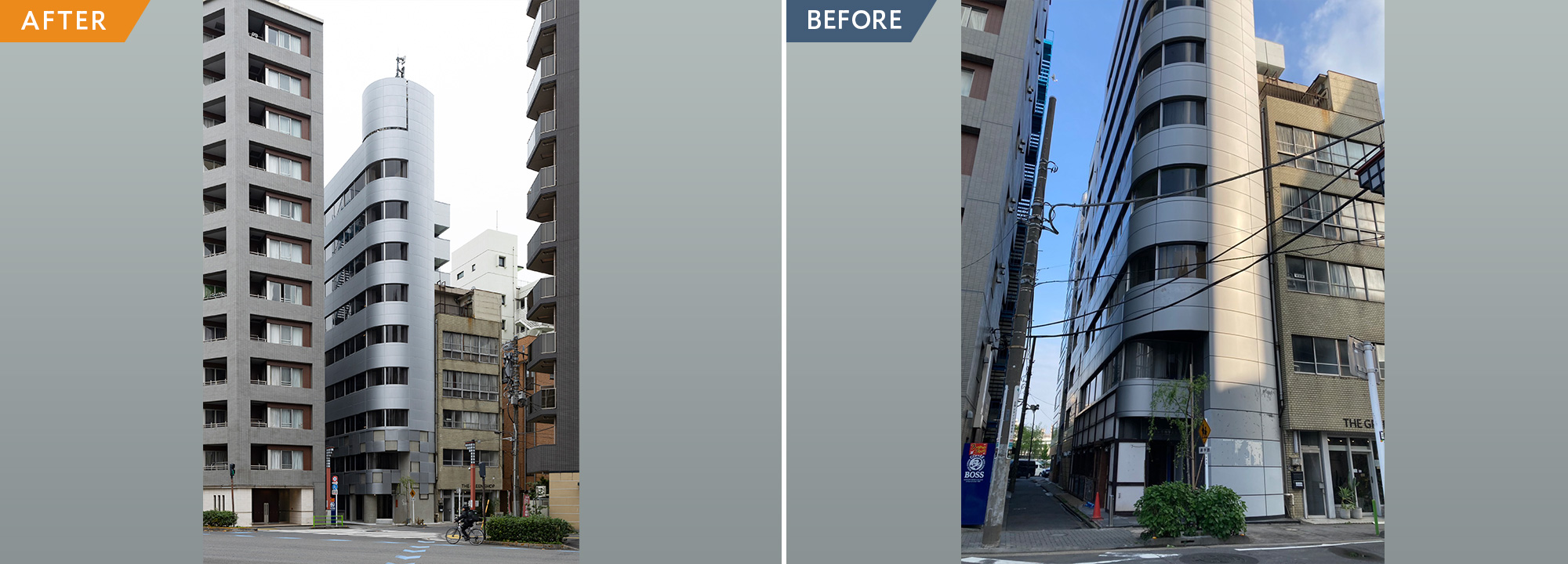 光と素材で建物の表情をリニューアル