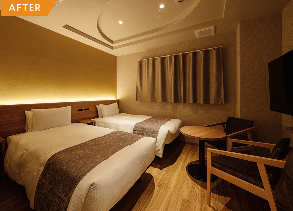 閉業したホテルを全面再生。観光地の中心で新たな宿泊施設として再出発。