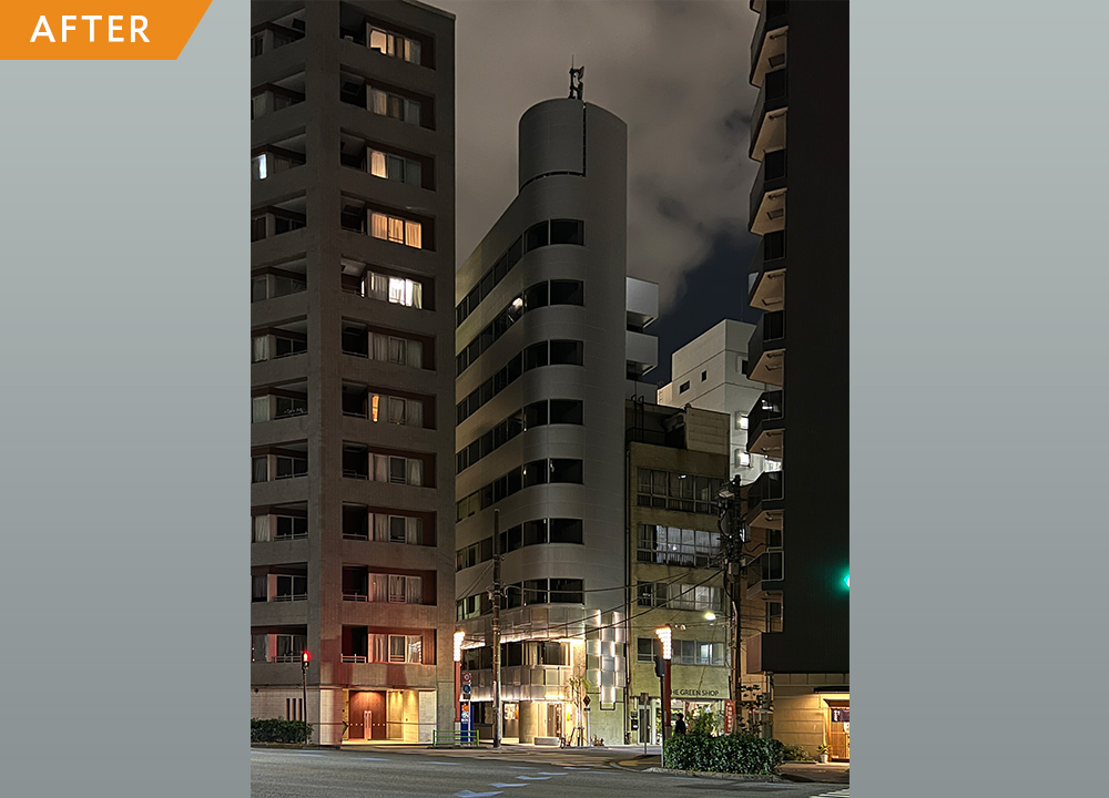 光と素材で建物の表情をリニューアル